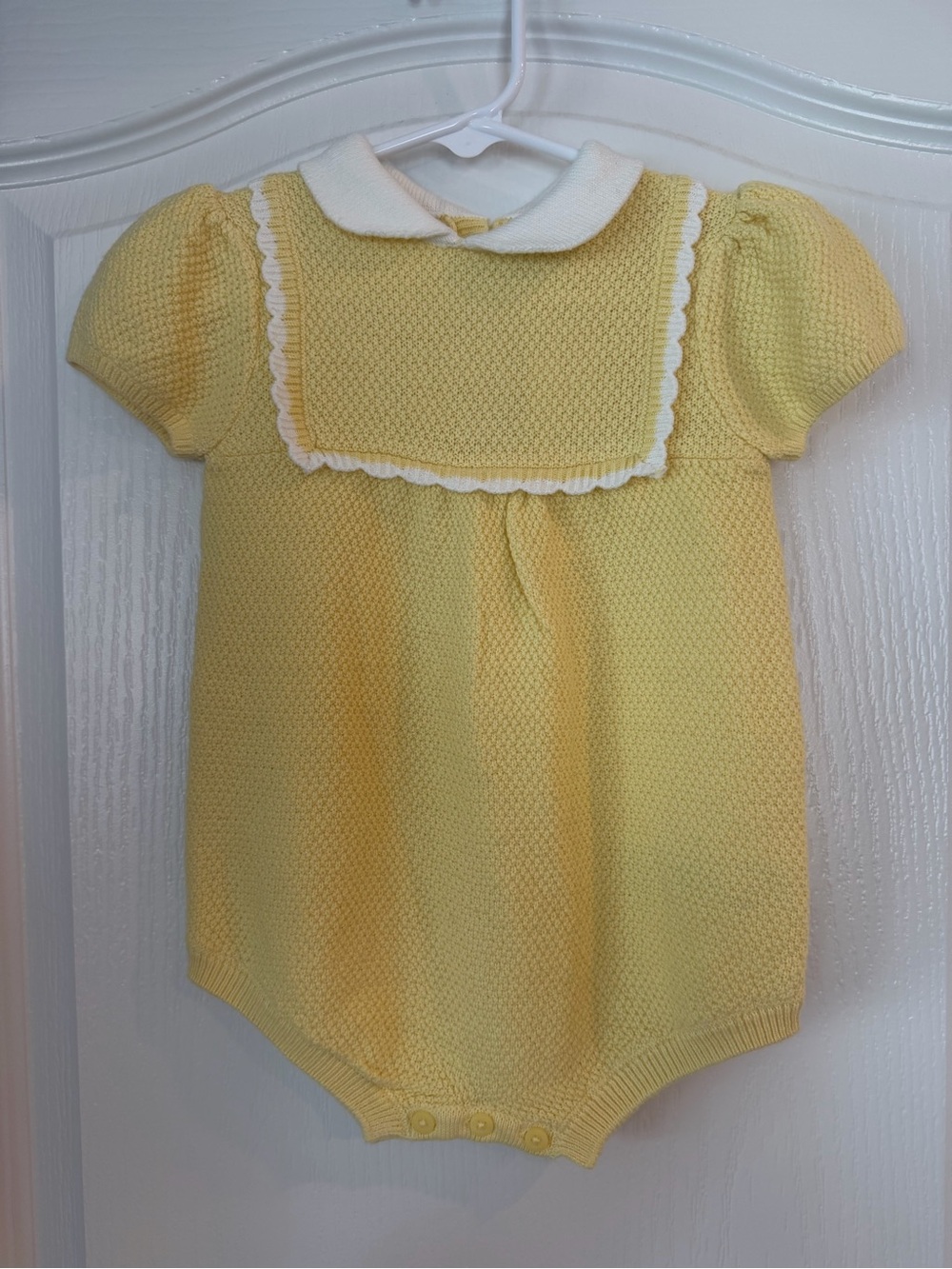 Janie and Jack Yellow Baby Scalloped Trim Sweater
Romper